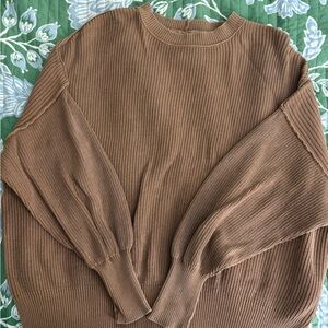 Aerie Women's Warm Brown Cowl Sweater